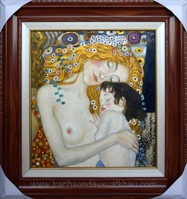 Mẹ và bé - Klimt