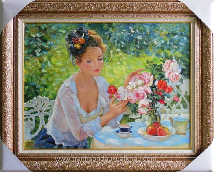 Thiếu nữ trong vườn hồng - KHO-0141
